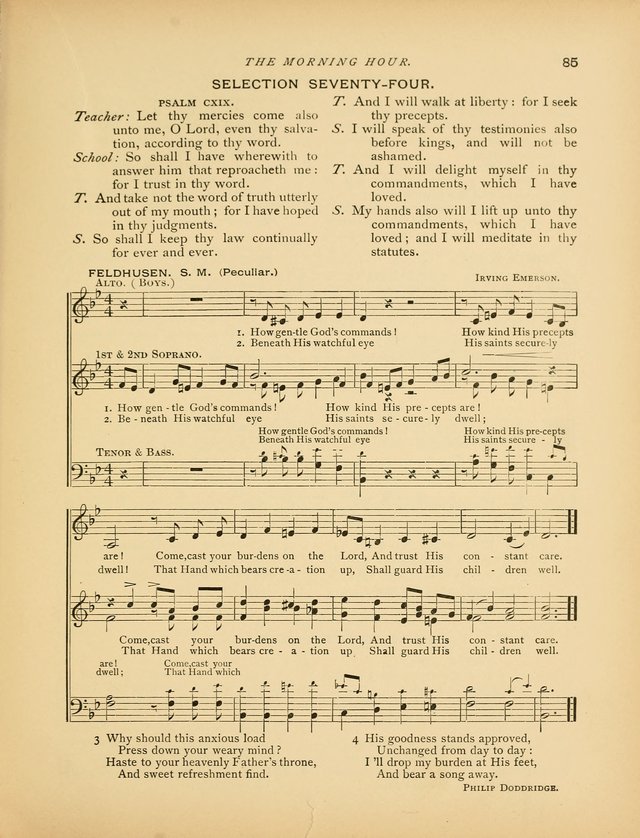 The Morning Hour: a daily song-service with responsive selections for schools page 85