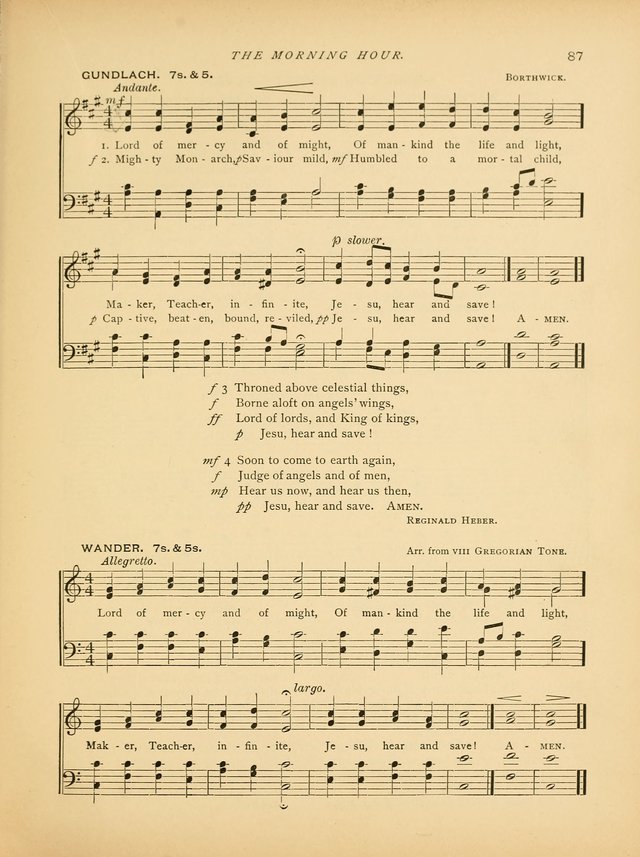 The Morning Hour: a daily song-service with responsive selections for schools page 87