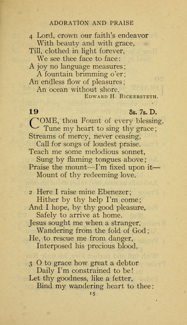 The Methodist Hymnal (Text only edition) page 15