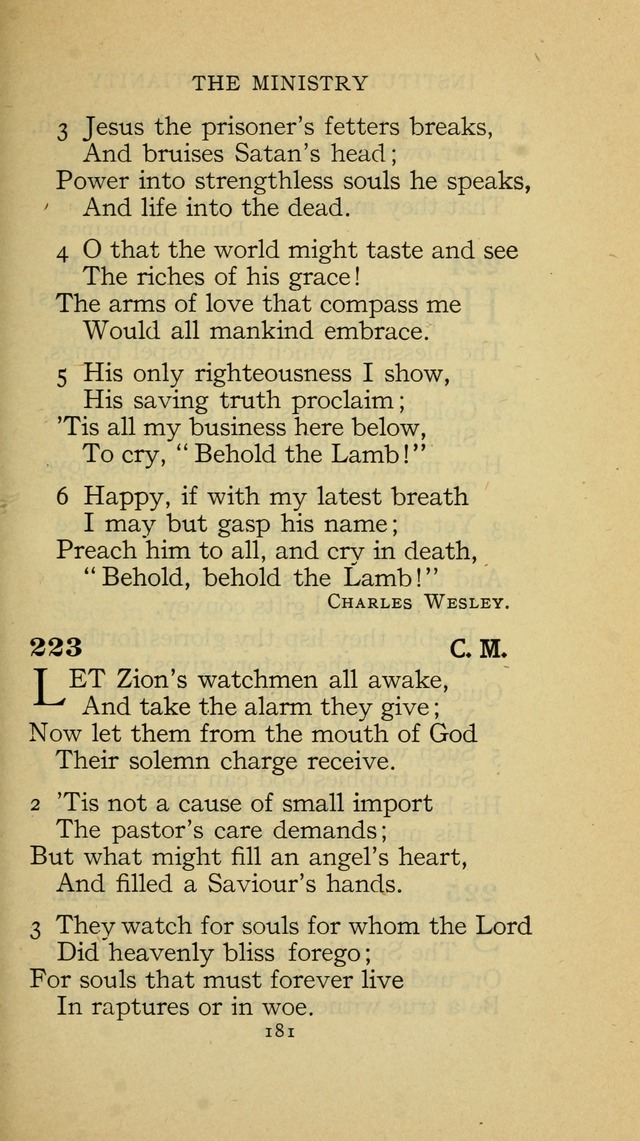 The Methodist Hymnal (Text only edition) page 181