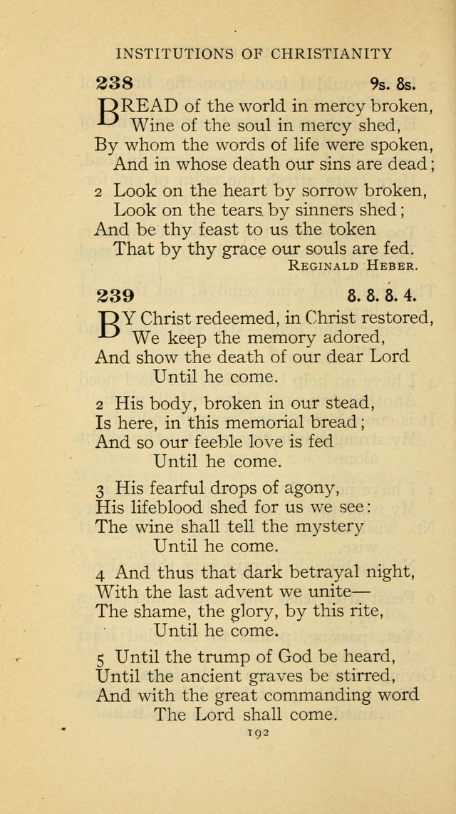 The Methodist Hymnal (Text only edition) page 192