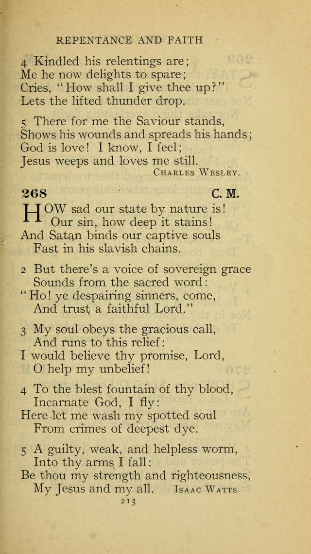 The Methodist Hymnal (Text only edition) page 213