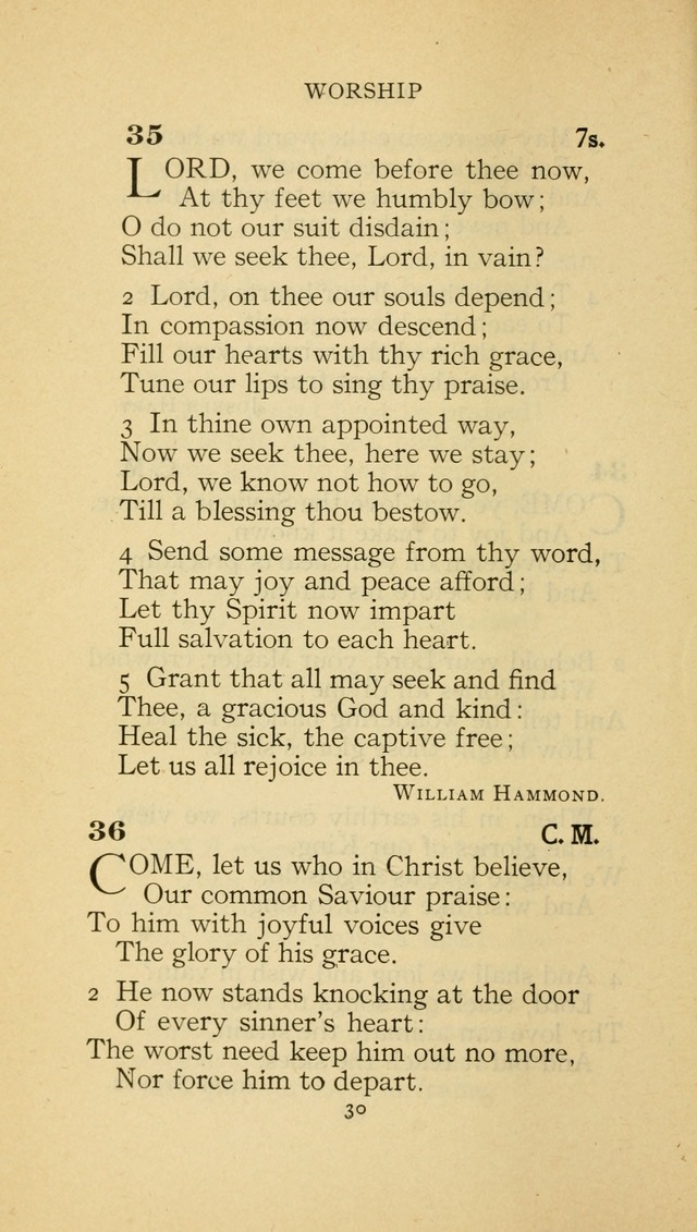 The Methodist Hymnal (Text only edition) page 30