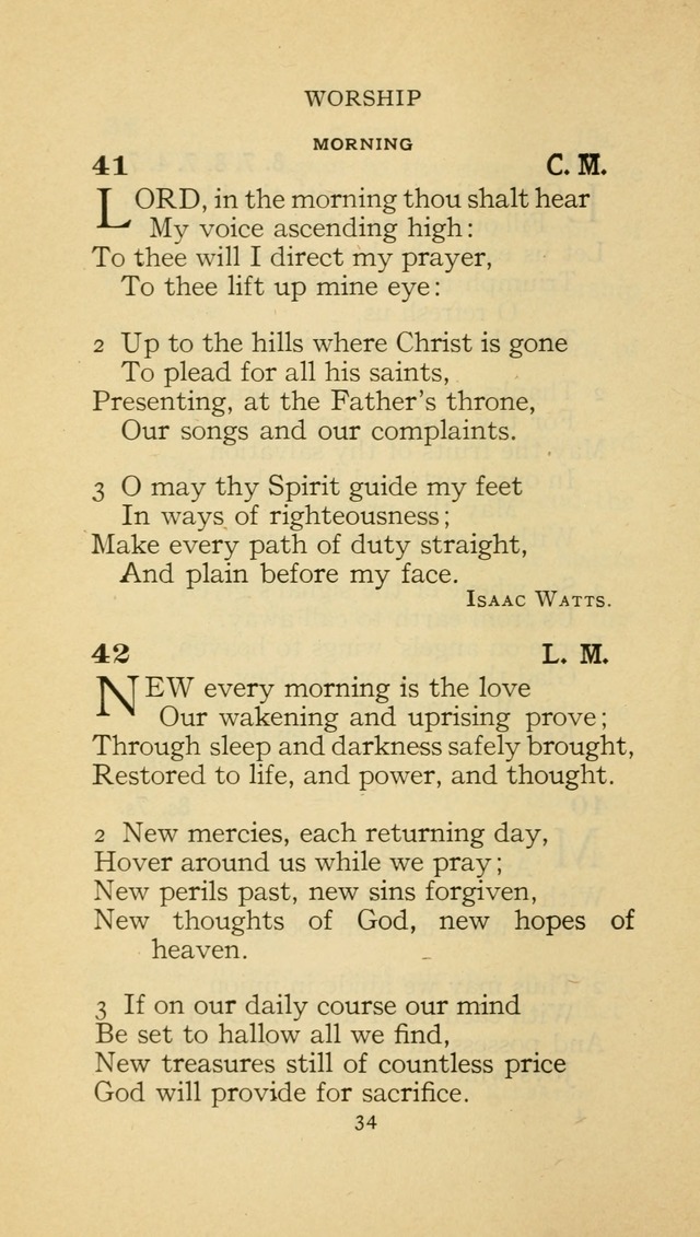 The Methodist Hymnal (Text only edition) page 34