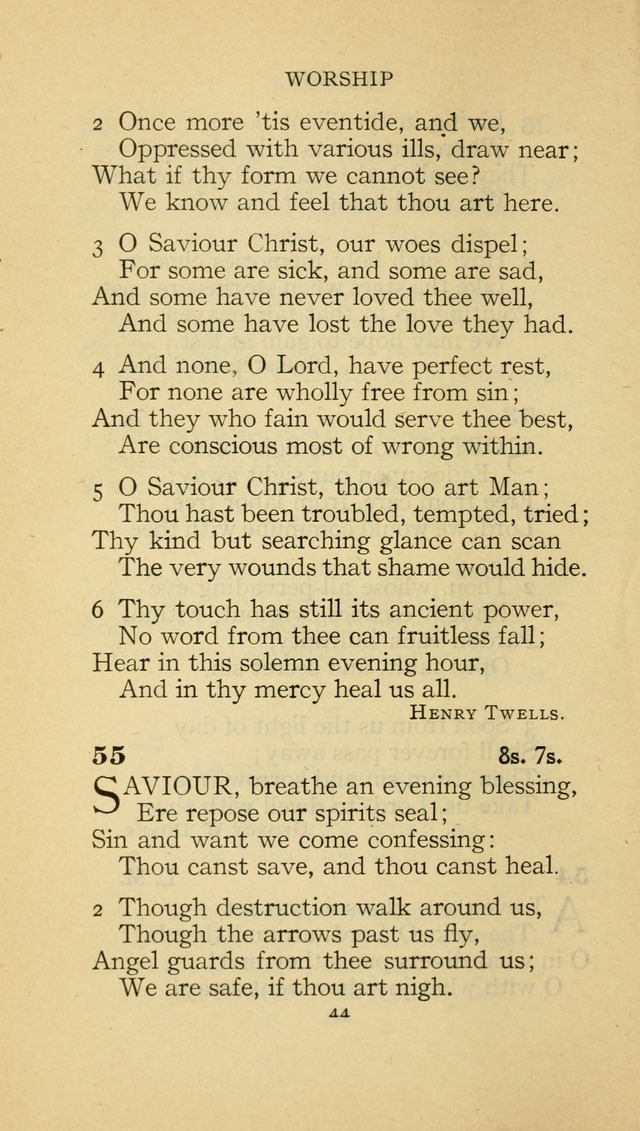 The Methodist Hymnal (Text only edition) page 44