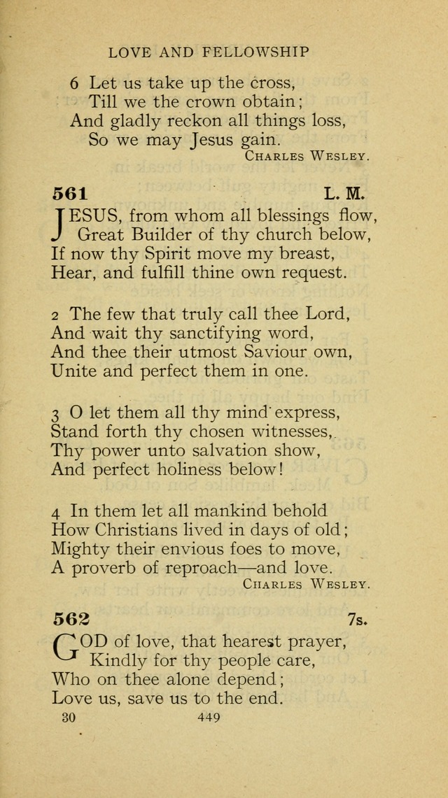 The Methodist Hymnal (Text only edition) page 449