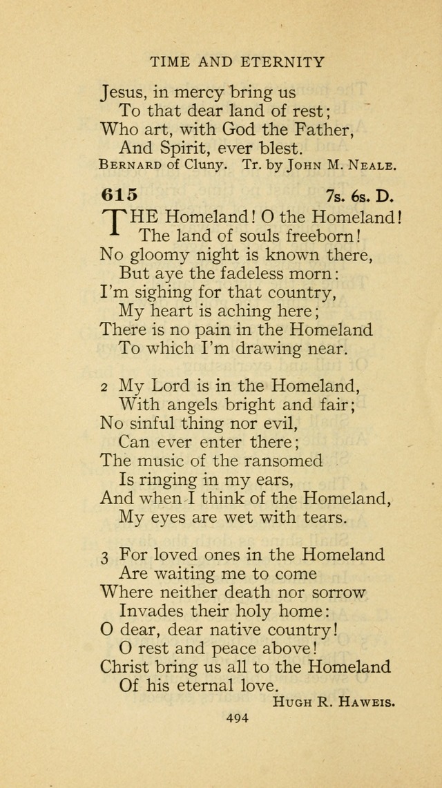 The Methodist Hymnal (Text only edition) page 494