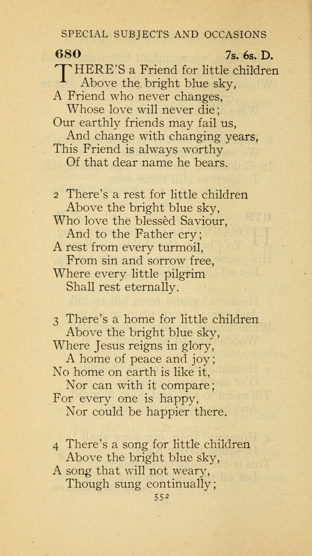 The Methodist Hymnal (Text only edition) page 552