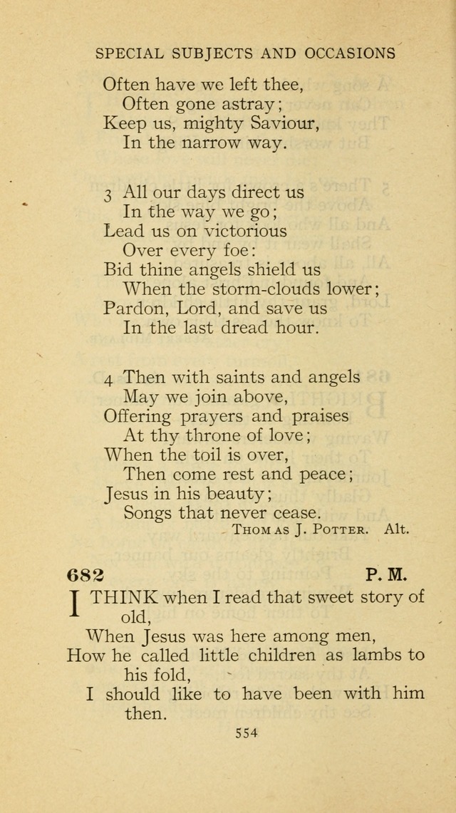 The Methodist Hymnal (Text only edition) page 554