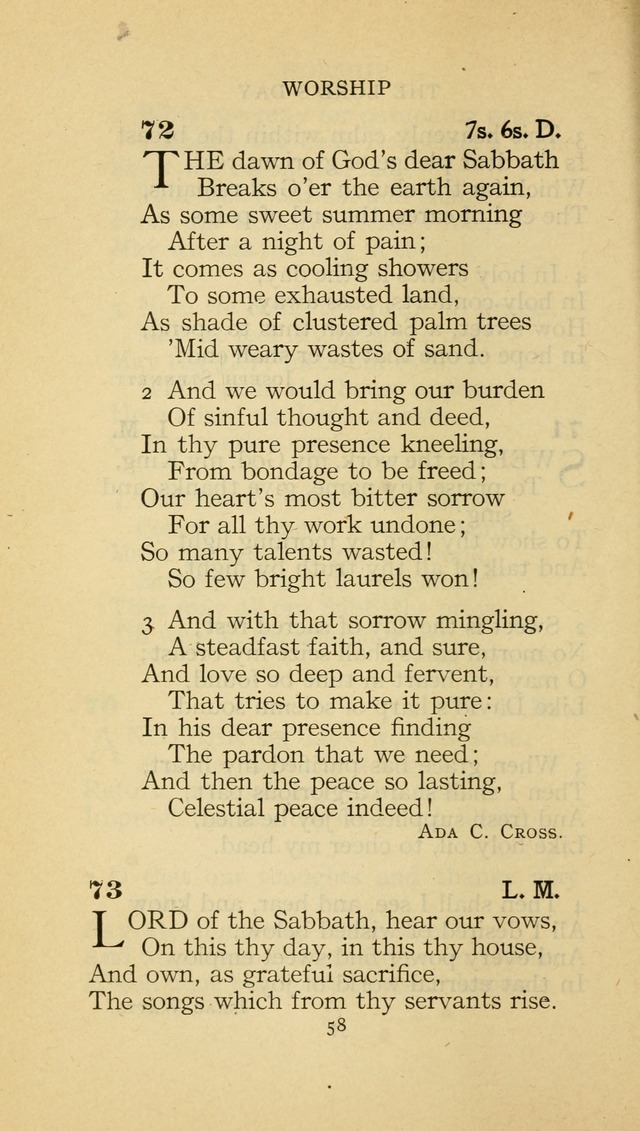 The Methodist Hymnal (Text only edition) page 58