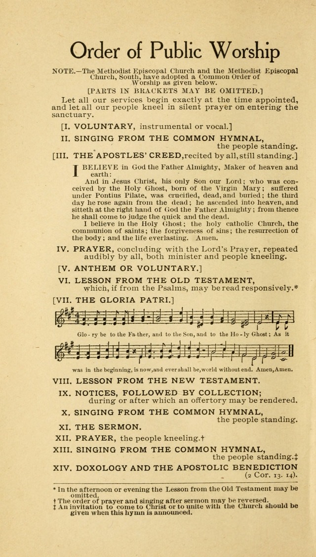 The Methodist Hymnal (Text only edition) page vi