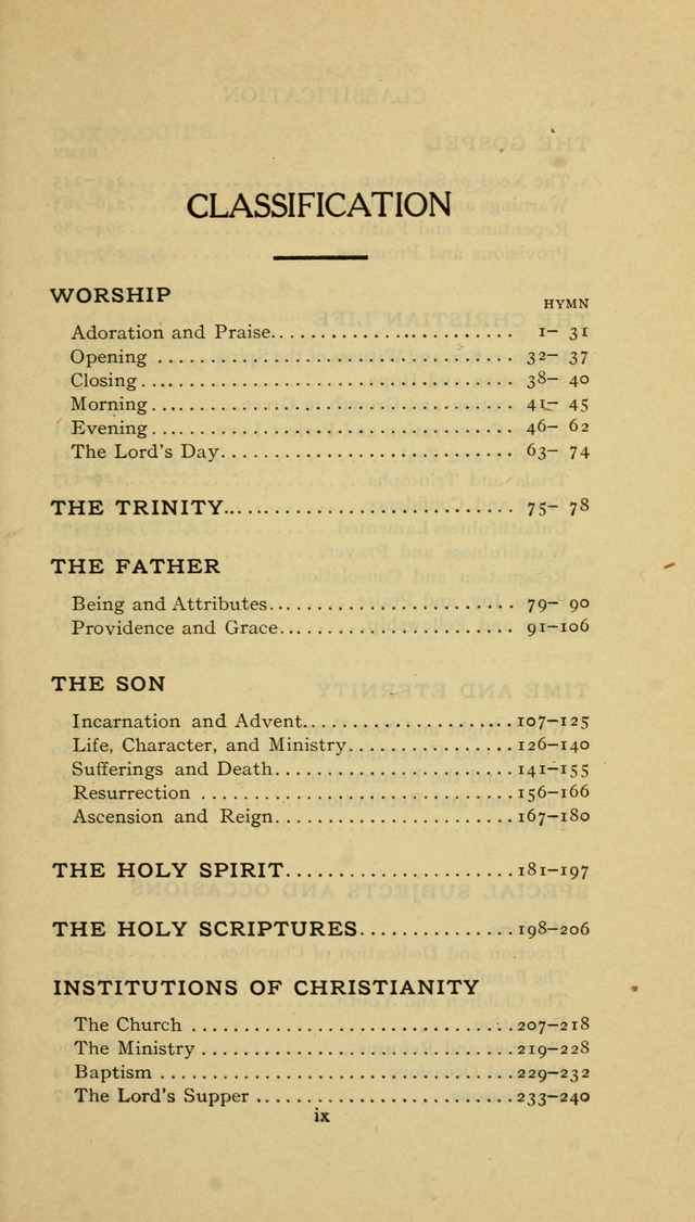 The Methodist Hymnal (Text only edition) page xiii