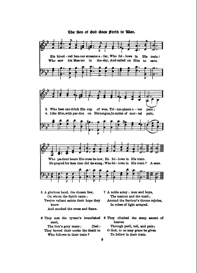 Missionary Hymnal page 9