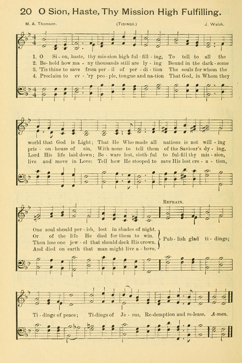 The Mission Hymnal: as adopted by the General Convention at Cincinnati page 20