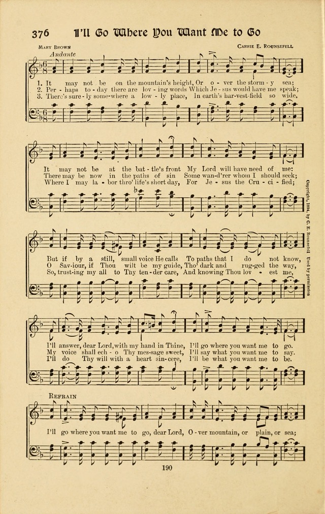 Montreat Hymns: psalms and gospel songs with responsive scripture readings page 190