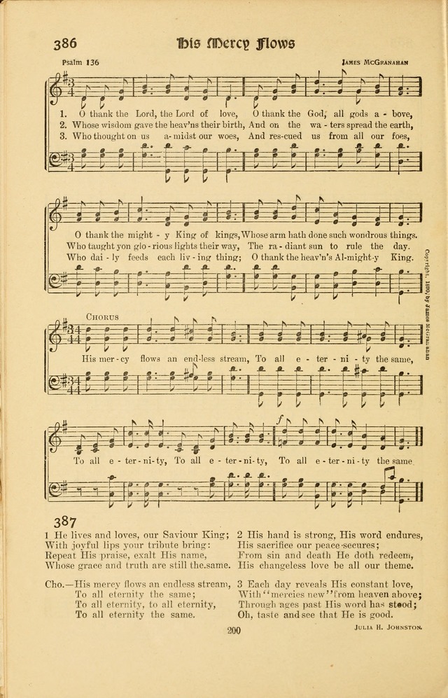 Montreat Hymns: psalms and gospel songs with responsive scripture readings page 200