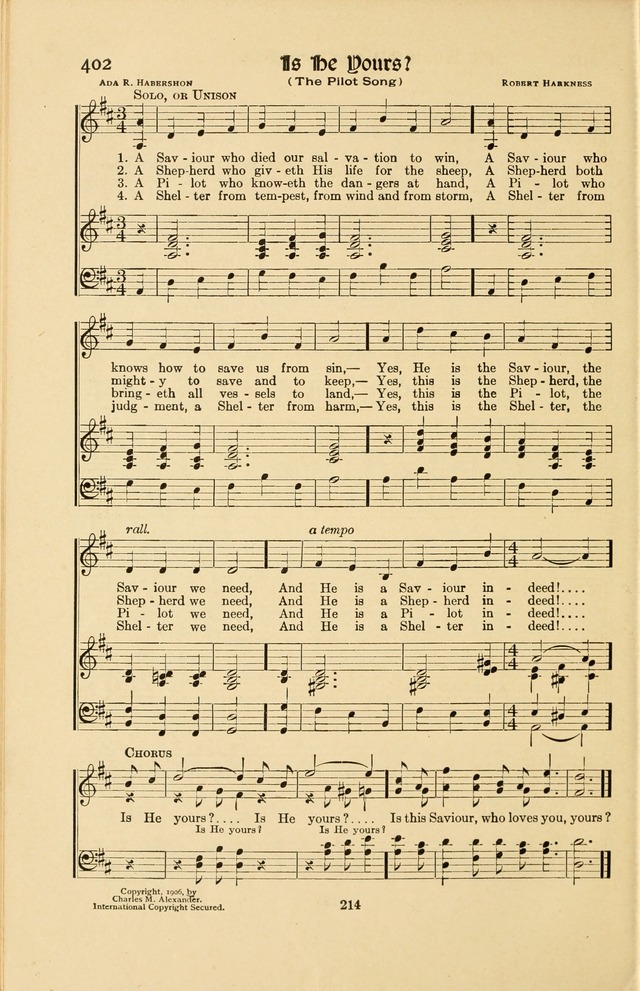 Montreat Hymns: psalms and gospel songs with responsive scripture readings page 214