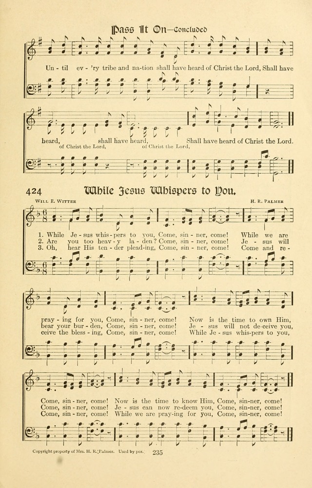 Montreat Hymns: psalms and gospel songs with responsive scripture readings page 235