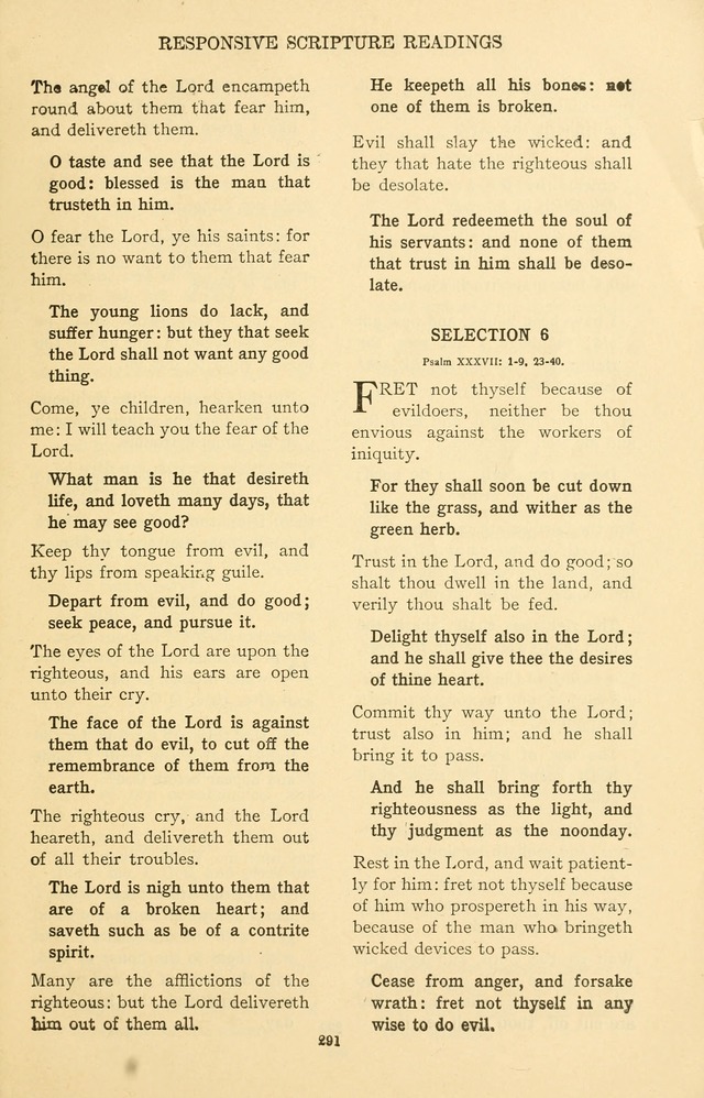 Montreat Hymns: psalms and gospel songs with responsive scripture readings page 291