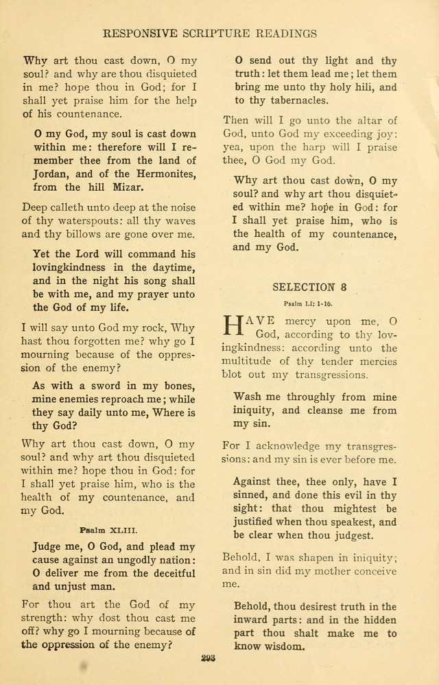 Montreat Hymns: psalms and gospel songs with responsive scripture readings page 293