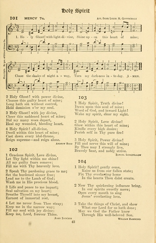 Montreat Hymns: psalms and gospel songs with responsive scripture readings page 43