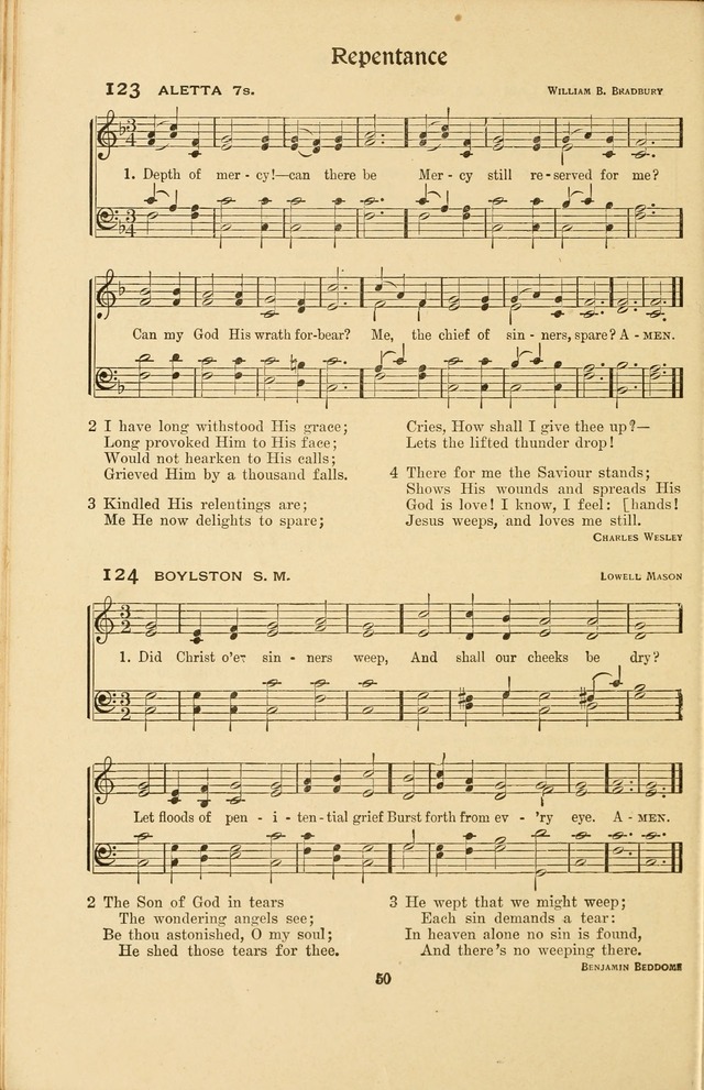 Montreat Hymns: psalms and gospel songs with responsive scripture readings page 50