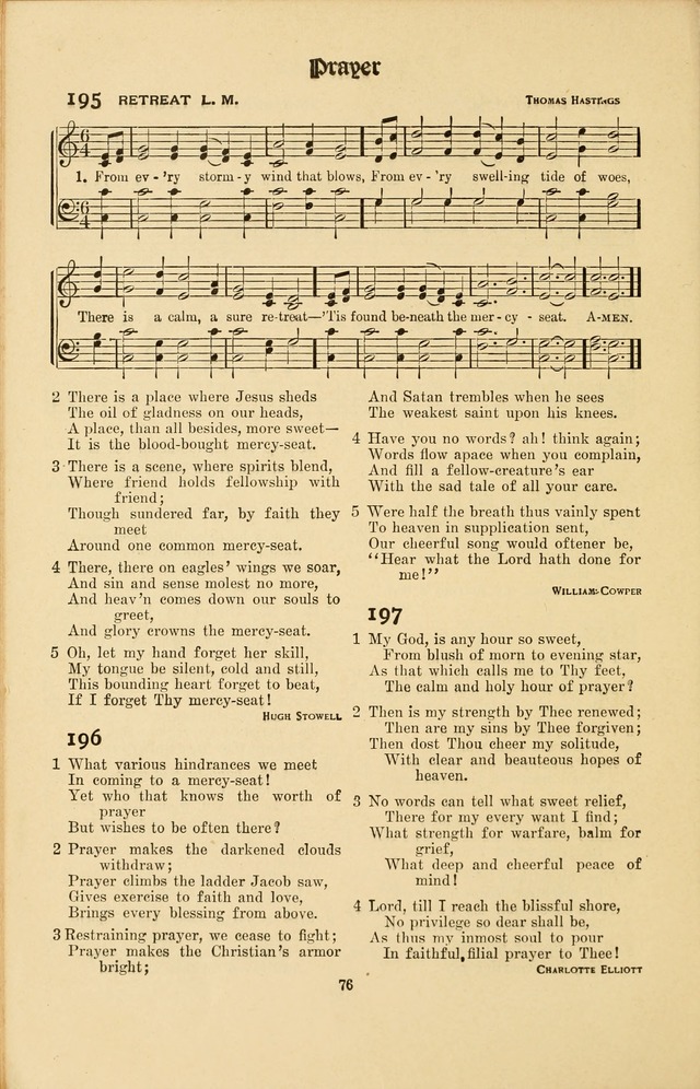 Montreat Hymns: psalms and gospel songs with responsive scripture readings page 76