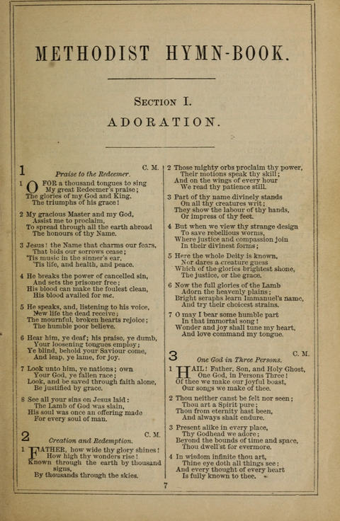 Methodist Hymn-Book page 7