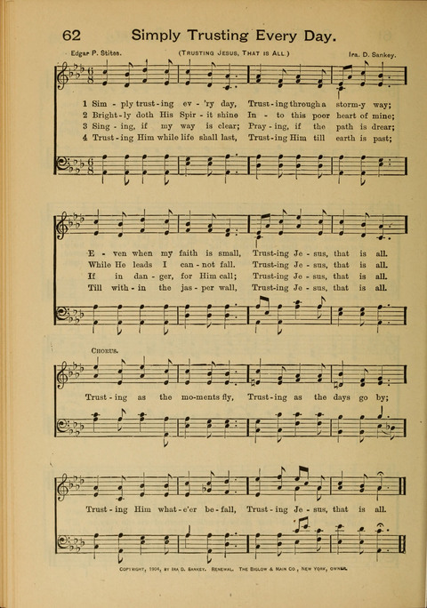 The Mission Hymnal. (Enlarged Edition) page 62