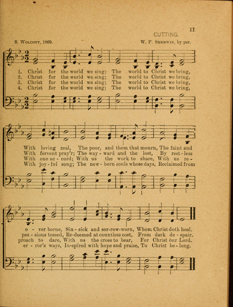 Missionary Hymnal: for the use of junior and juvenile missionary socieites page 11