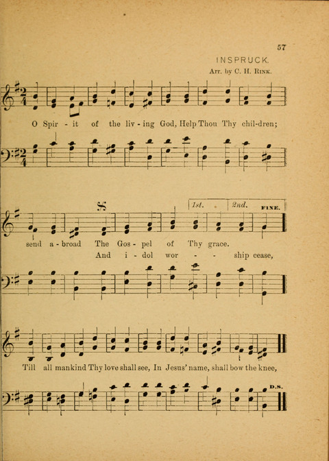 Missionary Hymnal: for the use of junior and juvenile missionary socieites page 57