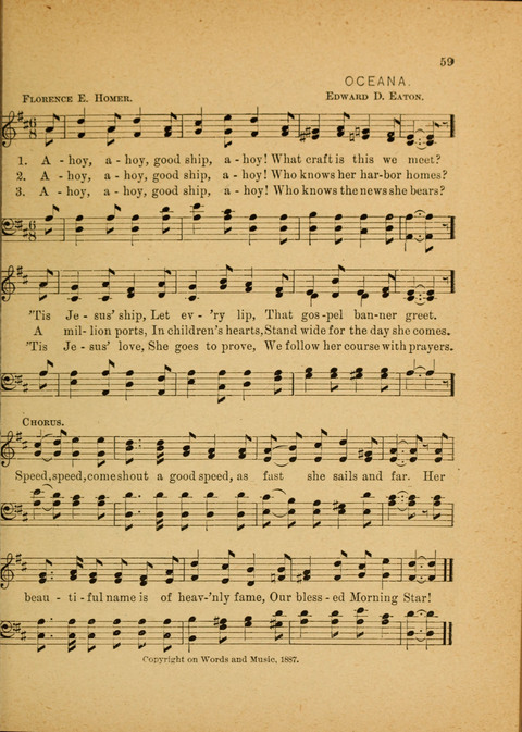 Missionary Hymnal: for the use of junior and juvenile missionary socieites page 59