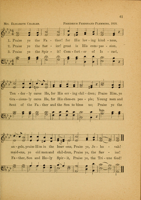 Missionary Hymnal: for the use of junior and juvenile missionary socieites page 61