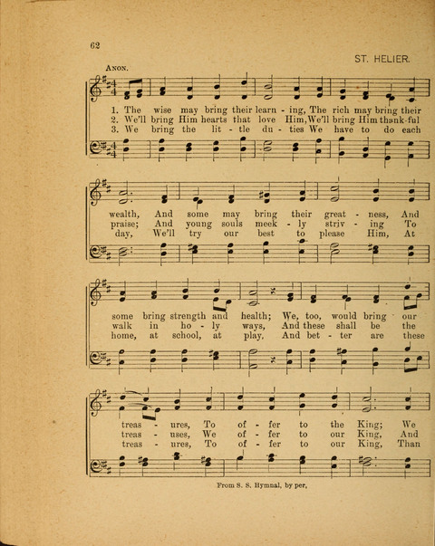 Missionary Hymnal: for the use of junior and juvenile missionary socieites page 62