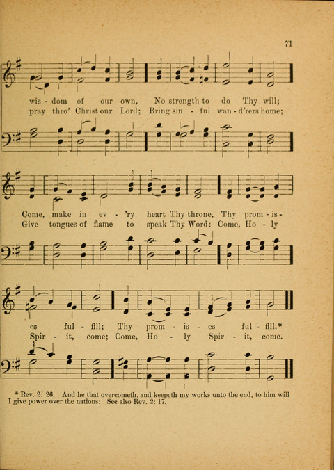 Missionary Hymnal: for the use of junior and juvenile missionary socieites page 71