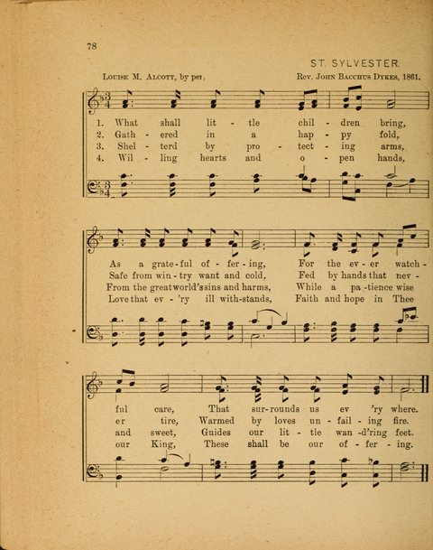 Missionary Hymnal: for the use of junior and juvenile missionary socieites page 78