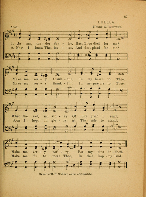 Missionary Hymnal: for the use of junior and juvenile missionary socieites page 87