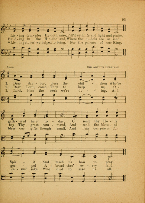 Missionary Hymnal: for the use of junior and juvenile missionary socieites page 95