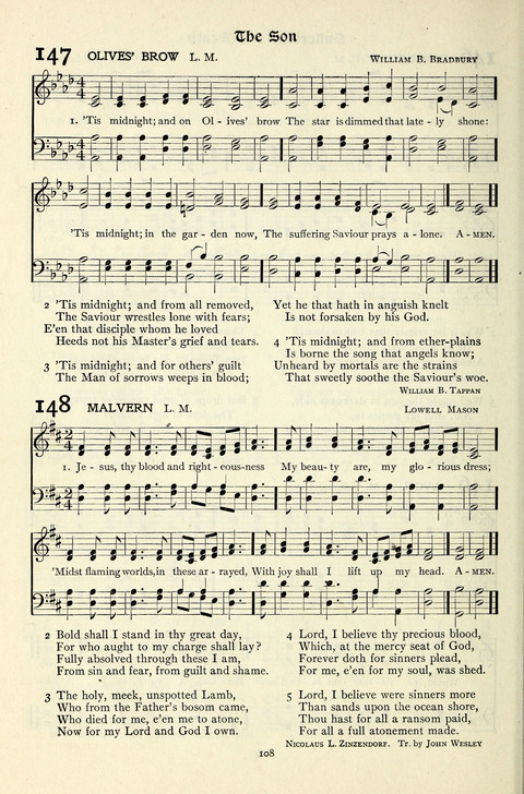 The Methodist Hymnal: Official hymnal of the methodist episcopal church and the methodist episcopal church, south page 108