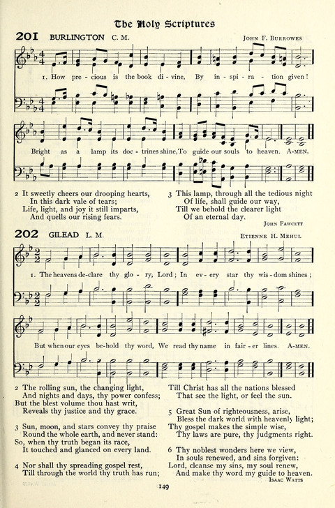 The Methodist Hymnal: Official hymnal of the methodist episcopal church and the methodist episcopal church, south page 149