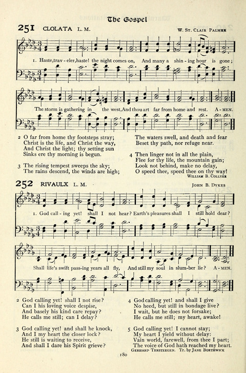 The Methodist Hymnal: Official hymnal of the methodist episcopal church and the methodist episcopal church, south page 180