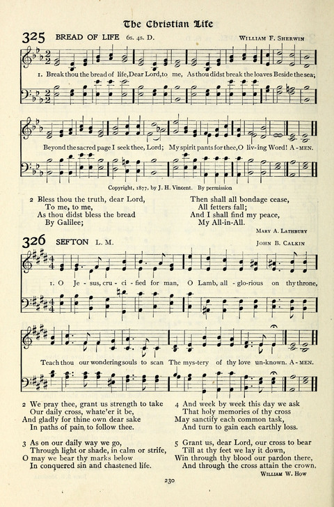 The Methodist Hymnal: Official hymnal of the methodist episcopal church and the methodist episcopal church, south page 230