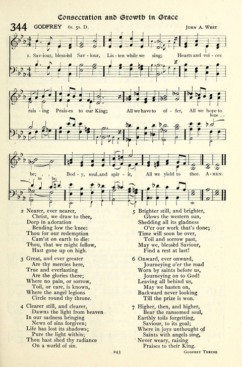 The Methodist Hymnal: Official hymnal of the methodist episcopal church and the methodist episcopal church, south page 243