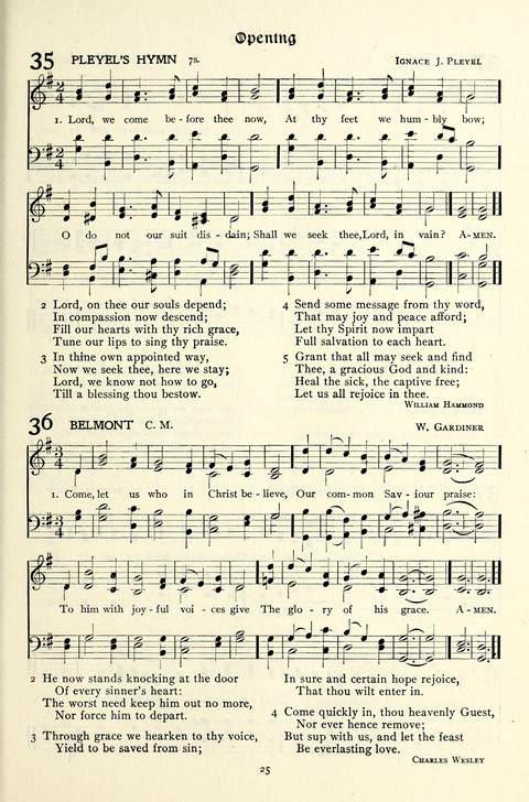 The Methodist Hymnal: Official hymnal of the methodist episcopal church and the methodist episcopal church, south page 25