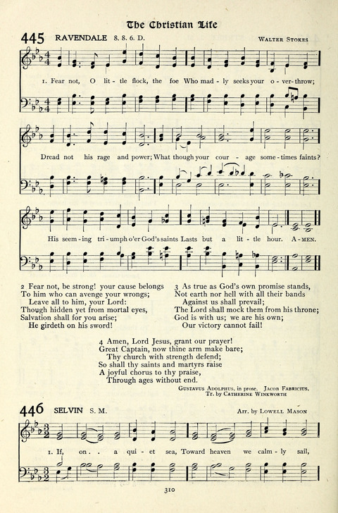 The Methodist Hymnal: Official hymnal of the methodist episcopal church and the methodist episcopal church, south page 310