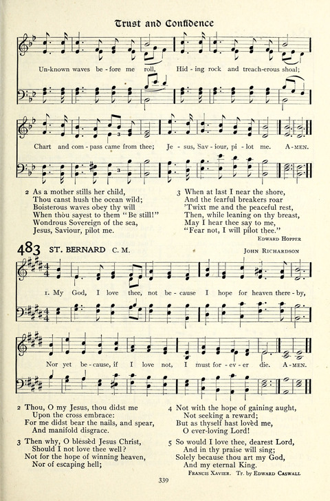 The Methodist Hymnal: Official hymnal of the methodist episcopal church and the methodist episcopal church, south page 339