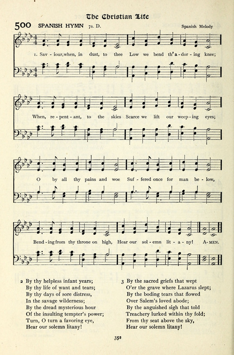 The Methodist Hymnal: Official hymnal of the methodist episcopal church and the methodist episcopal church, south page 352