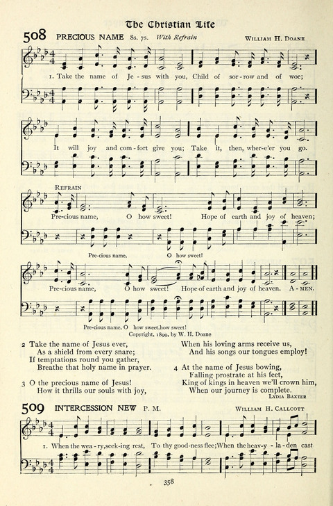 The Methodist Hymnal: Official hymnal of the methodist episcopal church and the methodist episcopal church, south page 358