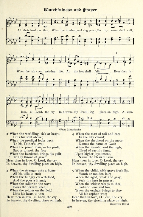 The Methodist Hymnal: Official hymnal of the methodist episcopal church and the methodist episcopal church, south page 359