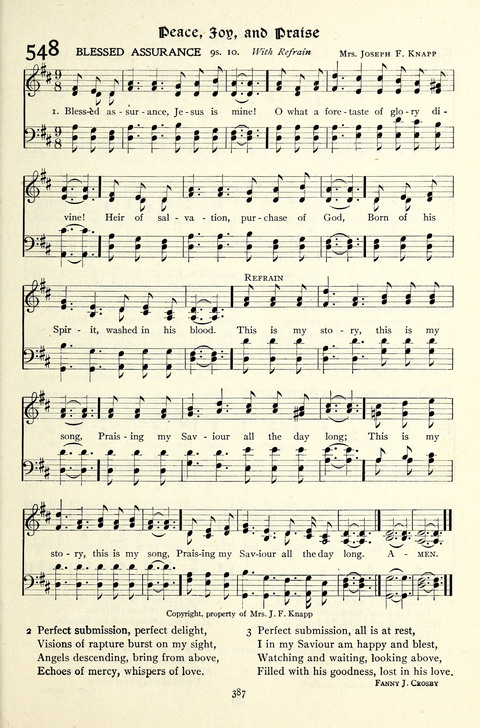 The Methodist Hymnal: Official hymnal of the methodist episcopal church and the methodist episcopal church, south page 387